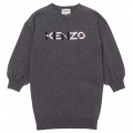 Cotton and wool jumper dress KENZO KIDS for GIRL