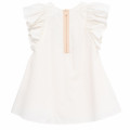 Cotton dress with ruffled sleeves KENZO KIDS for GIRL