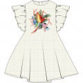Katoenen jurk met pofmouwen KENZO KIDS Voor