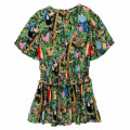 Printed dress with butterfly sleeves KENZO KIDS for GIRL