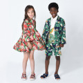 Lined poplin dress KENZO KIDS for GIRL