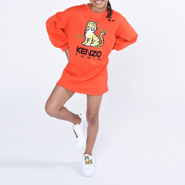 Fleece jurk van katoen KENZO KIDS Voor