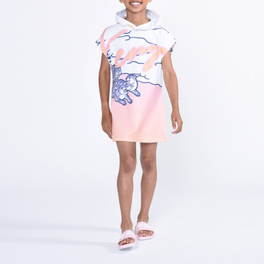 Mouwloze jurk met capuchon KENZO KIDS Voor