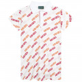 Robe polo imprimée en coton KENZO KIDS pour FILLE