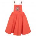 Robe tablier en popeline coton KENZO KIDS pour FILLE