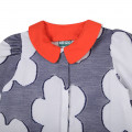 Removable-collar cotton dress KENZO KIDS for GIRL