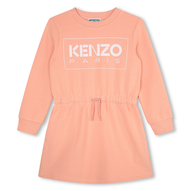 KENZO KIDS Angerautes sweatstoff kleid mAdchen rosa Kids around