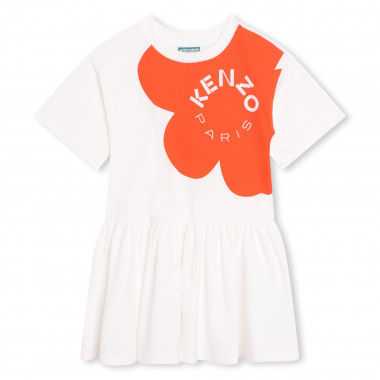 Cotton flower-print dress KENZO KIDS for GIRL