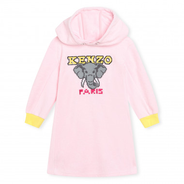 Fleece jurk met print KENZO KIDS Voor