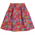Jupe imprimée en coton et lin KENZO KIDS pour FILLE