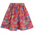 Jupe imprimée en coton et lin KENZO KIDS pour FILLE