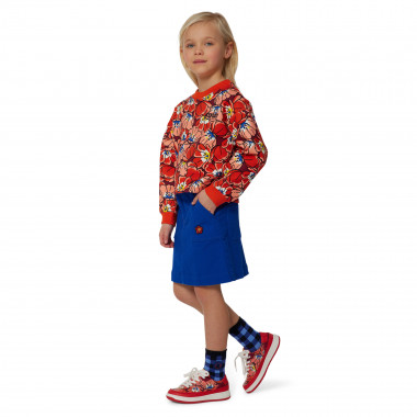 Jupe en coton taille ajustable KENZO KIDS pour FILLE
