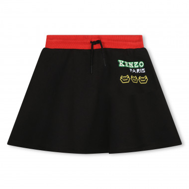 Brushed cotton-fleece skirt KENZO KIDS for GIRL