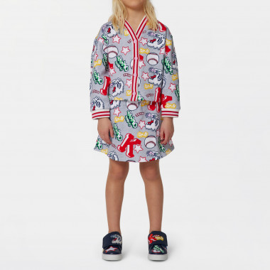 Jupe molletonnée à motifs KENZO KIDS pour FILLE
