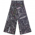 Wide viscose trousers KENZO KIDS for GIRL