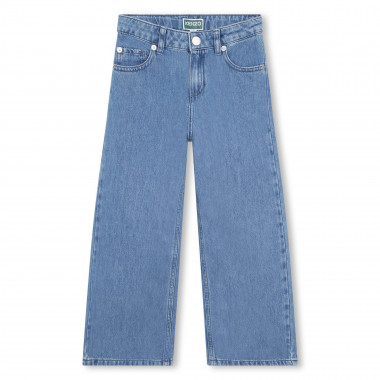 Cotton jeans with embroidery KENZO KIDS for GIRL