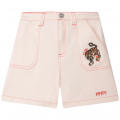 Short brodé avec poches KENZO KIDS pour FILLE