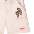 Short brodé avec poches KENZO KIDS pour FILLE