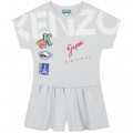 Combi-short en coton KENZO KIDS pour FILLE