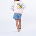 Short en jean poche brodée KENZO KIDS pour FILLE