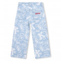 Printed cotton jeans KENZO KIDS for GIRL