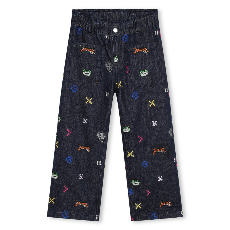 日本製 KENZO Jeans 北斎 Embroidery Denim SH