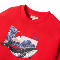 Felpa stampa balena in cotone KENZO KIDS Per BAMBINA