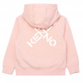 Brushed-fleece zip-up sweatshirt KENZO KIDS for GIRL
