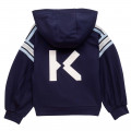 Milano-knit hooded sweatshirt KENZO KIDS for GIRL