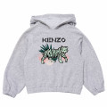 Sweater met capuchon van fleece-katoen KENZO KIDS Voor