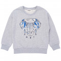Metallic sweater van katoenfleece KENZO KIDS Voor