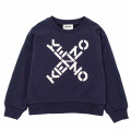 Effen sweater van twee materialen KENZO KIDS Voor