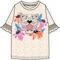 Smocked sleeve T-shirt KENZO KIDS for GIRL