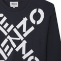 Fleece sweatshirt with logo KENZO KIDS for GIRL