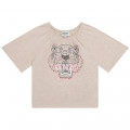 Embroidered jersey T-shirt KENZO KIDS for GIRL