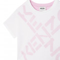 T-shirt with print on front KENZO KIDS for GIRL