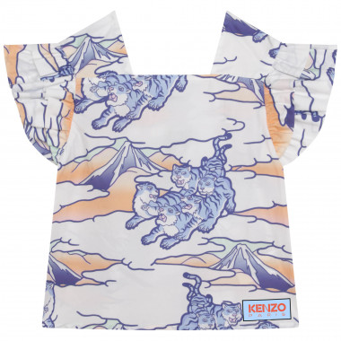 Blouse with frilled sleeves KENZO KIDS for GIRL