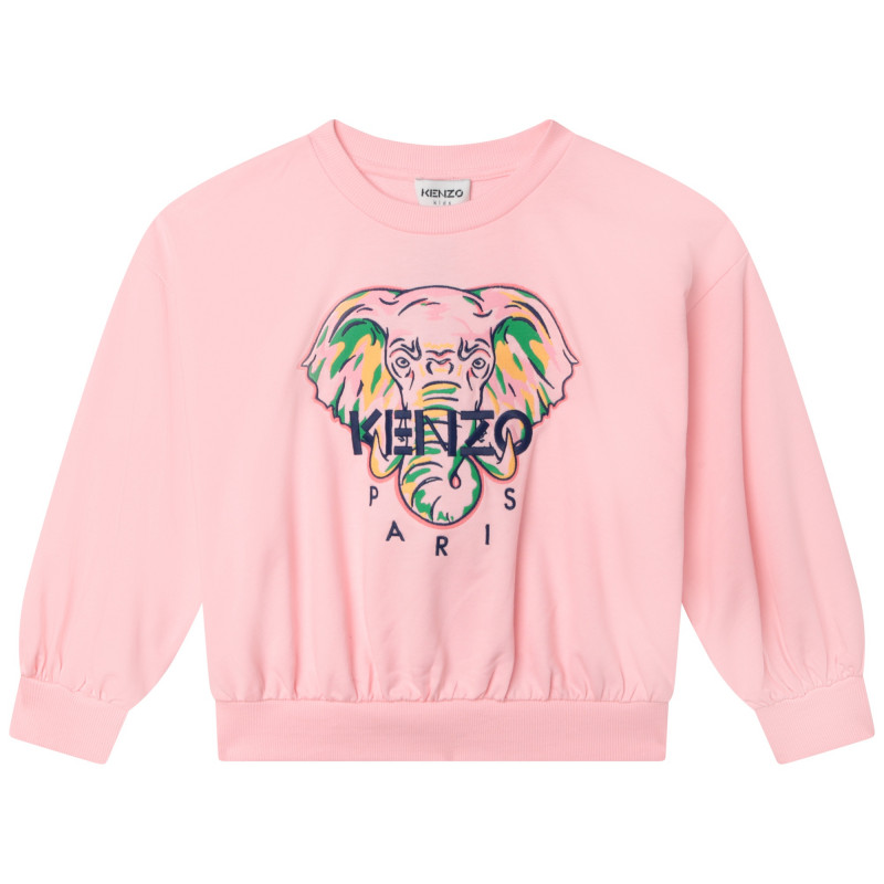 KENZO KIDS Sweat shirt en coton l ger fille rose Kids around