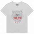 T-shirt with Tiger print KENZO KIDS for GIRL