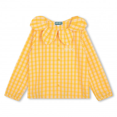 Novelty-collar cotton blouse KENZO KIDS for GIRL