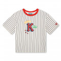 T-shirt à rayures KENZO KIDS pour FILLE