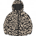 Zipped puffer jacket with hood KENZO KIDS for GIRL