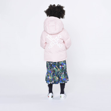 Hooded parka with logo KENZO KIDS for GIRL