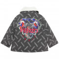 Jean jacket with fleece collar KENZO KIDS for GIRL