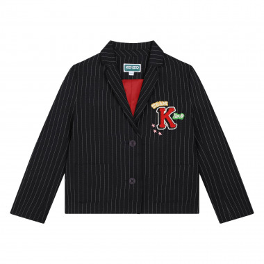 Striped flannel jacket KENZO KIDS for GIRL