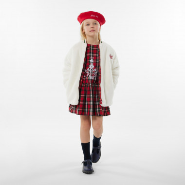 Fluffy fleece coat KENZO KIDS for GIRL