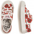 Baskets à scratch en toile KENZO KIDS pour FILLE