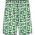 Shorts con stampa monogramma KENZO KIDS Per RAGAZZO