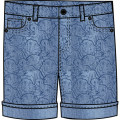 Shorts di jeans con stampa KENZO KIDS Per RAGAZZO