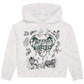 Fleece sweater met leuke print KENZO KIDS Voor